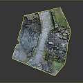 Natural Garden Landscape Design With Stone Bridge Pond Greenery And Stone Paths