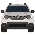 White Renault SUV Exterior Design With Roof Rack And Black Wheels