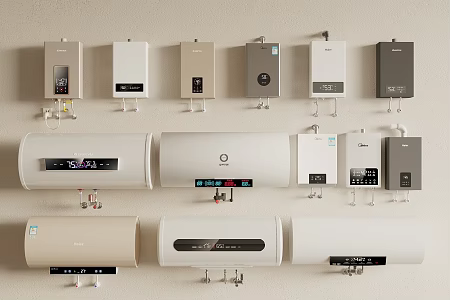 Water Heater Gas Water Heater Electric Water Heater 3d model