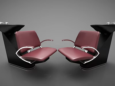 Elegant Modern Massage Chair With Comfortable Leather Seats And Chrome Accents 3d model