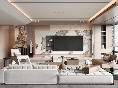 modern living room model