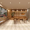 Pastry Shop Exterior With Baked Goods And Ice Cream