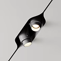 Sleek Black Modern Downlights And Spotlights With Track Mounted Design And Illuminated Lighting