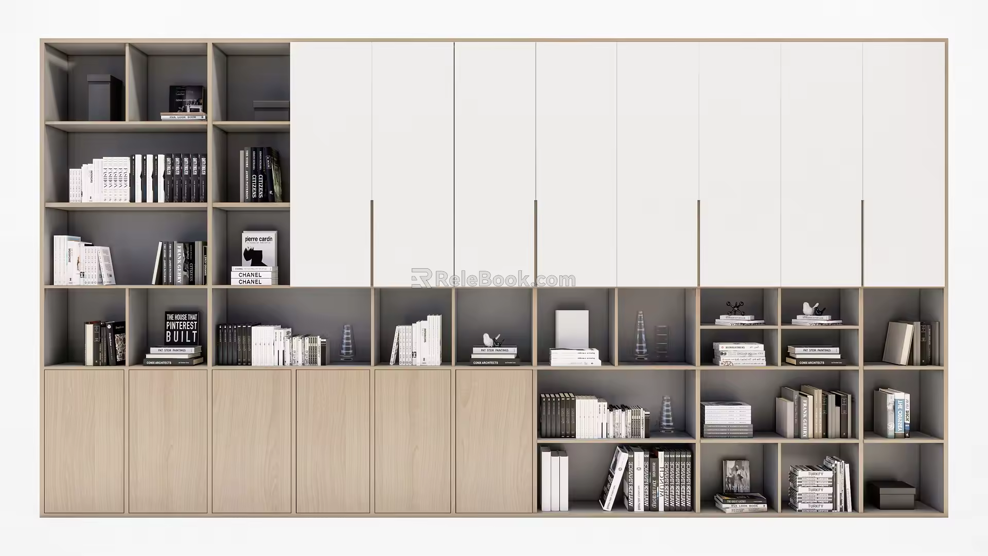 Modern bookcase 3d model