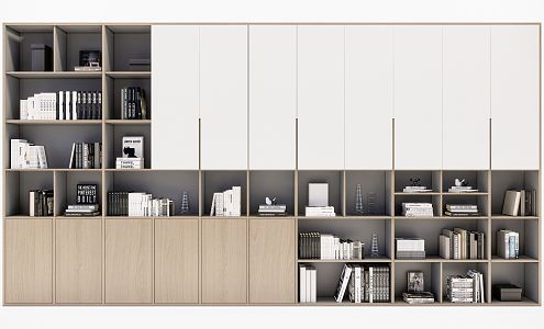 Modern bookcase 3d model