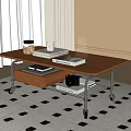 The ancient style tea table 3d model