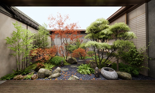 New Chinese Courtyard Landscape 3d model