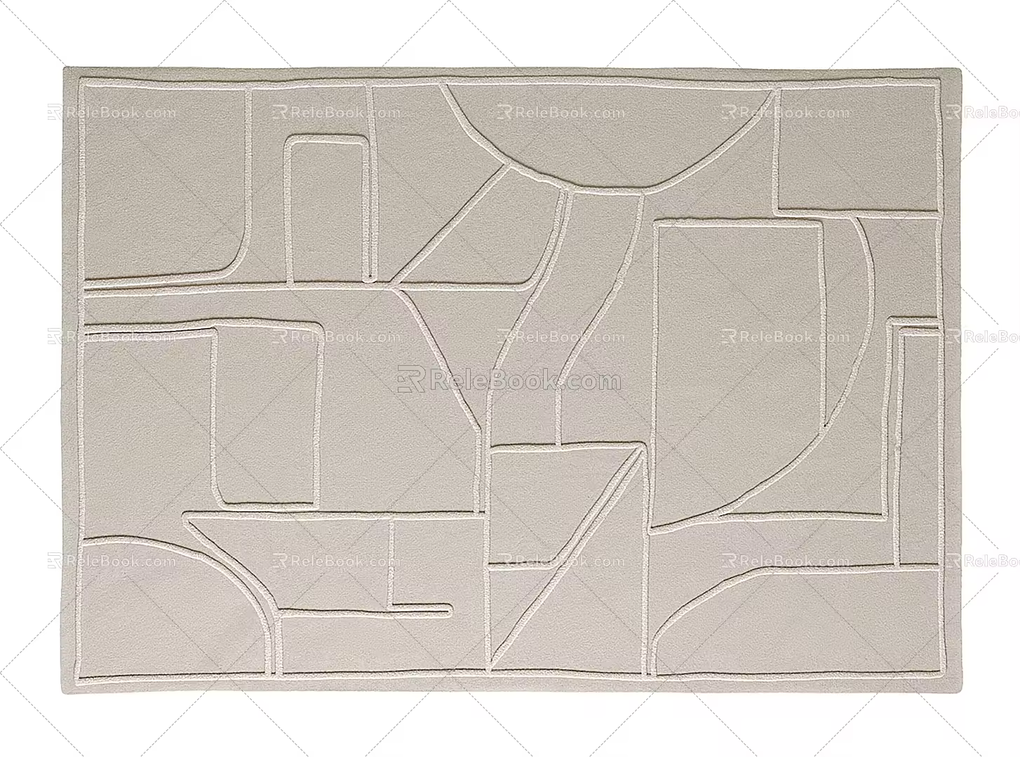 Modern Geometric Texture Square Carpet Geometric Texture Carpet 3d model