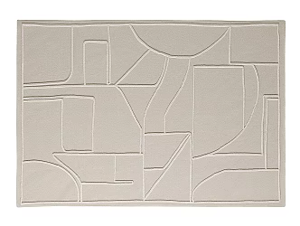 Modern Geometric Texture Square Carpet Geometric Texture Carpet 3d model