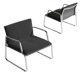 Modern Poliform Lounge Chair 3d model