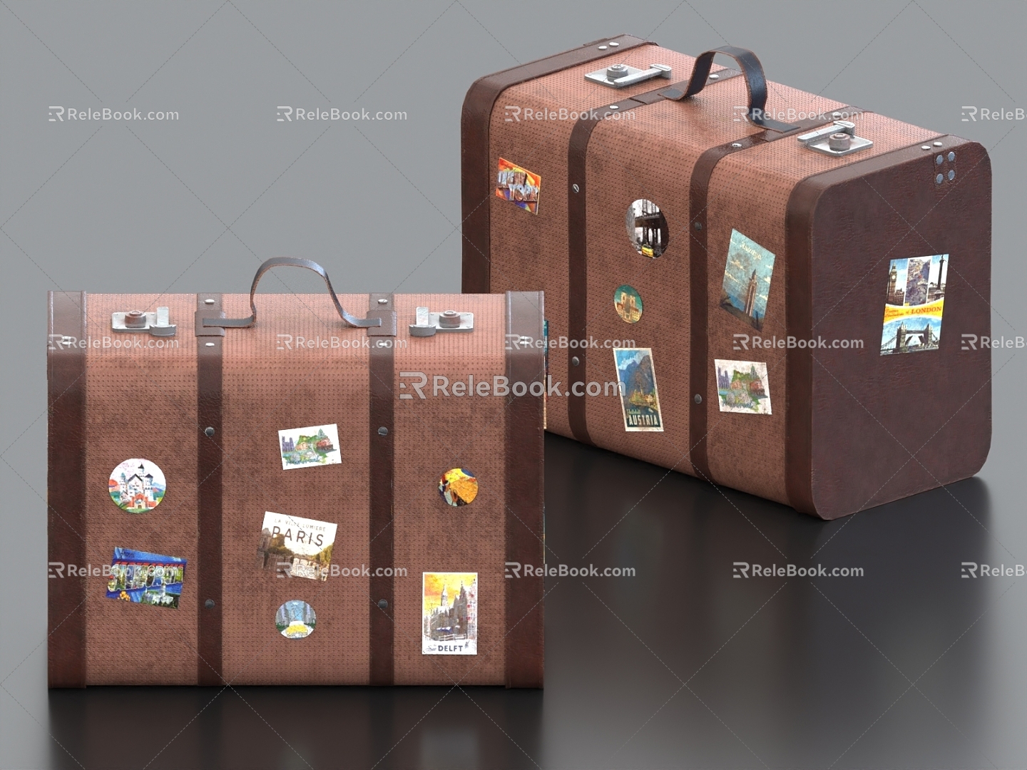 Old Suitcase Briefcase Old Suitcase Suitcase 3d model