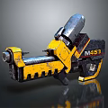 Detailed Mechanical Sculpture Carving in Yellow Black with M483 Marking