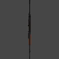 Classic Rifle With Wooden Handguard Black Metal Components And Sight Mechanism