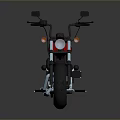 Red And Black Cruiser Motorcycle With Chrome Exhaust And Modern Design
