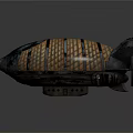Fish Shaped Decorative Sculpture With Scaled Texture And Metallic Finish