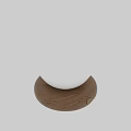 Modern Table Lamp with White Spherical Lampshade and Natural Wooden Base for Contemporary Home Decor