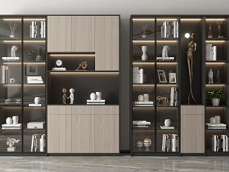 Modern bookcase 3d model