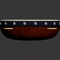 Traditional Tambourine With White Drumhead Black Rim Silver Rivets And Golden Jingles