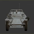 Vintage Military Vehicle With Open Top Machine Gun Green Cross And Off Road Tires