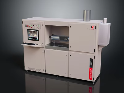 JTI 200 Industrial Processing Machine With Beige Body Control Panel Display Screen And Cylindrical Drum 3d model
