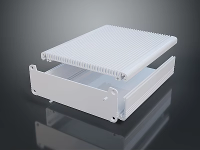 White Hardware Tool Enclosure With Open Design And Heat Dissipation Features 3d model