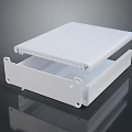 White Hardware Tool Enclosure With Open Design And Heat Dissipation Features