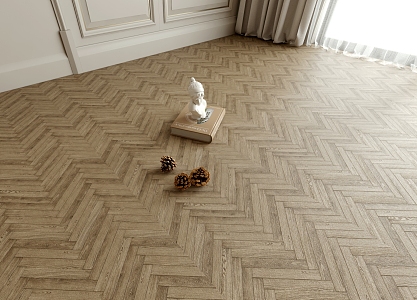 Herringbone wood floor fish bone wood floor log floor 3d model