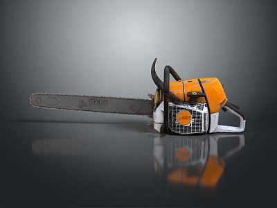 modern chainsaw handheld chainsaw gasoline saw diesel saw 3d model