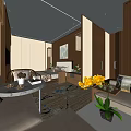 Hotel Room Interior Design Featuring Sofa Coffee Table Bed Yellow Flowers And Decorative Rug