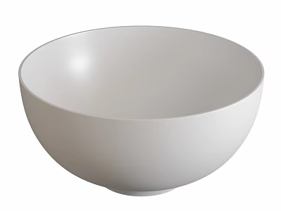 White Round Washbasin With Minimalist Design And Smooth Surface For Bathroom 3d model