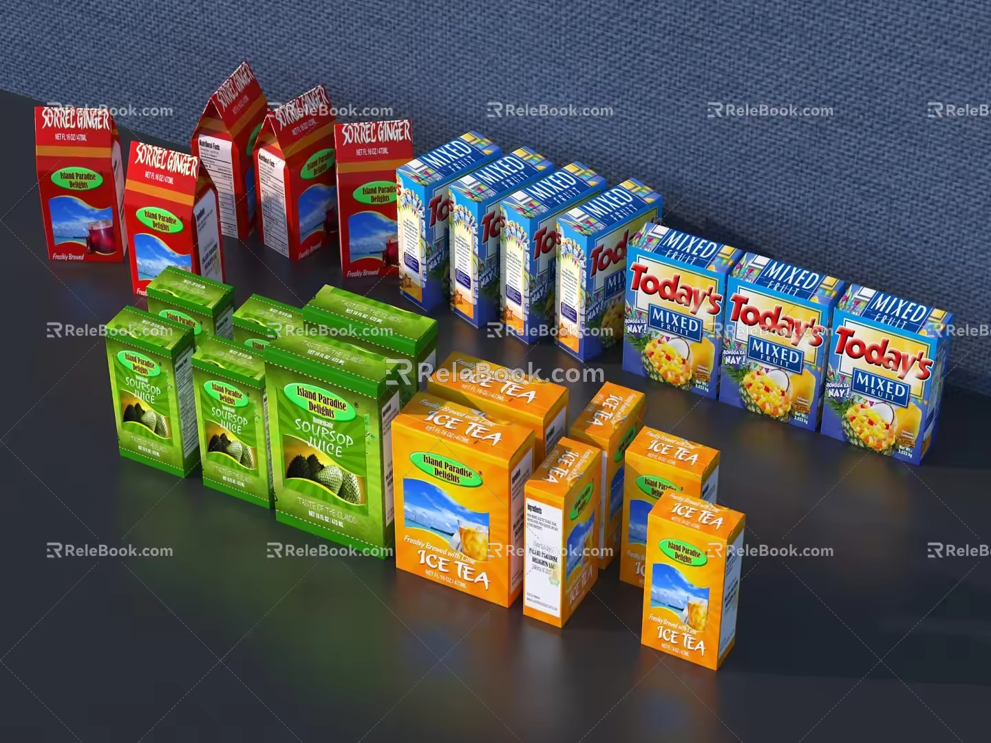 Modern Drinks 3d model
