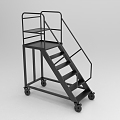 Industrial Ladder Workshop Stairs 1166 3d model