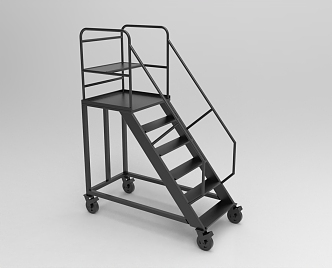 Industrial Ladder Workshop Stairs 1166 3d model