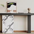 Modern End Desk 3d model