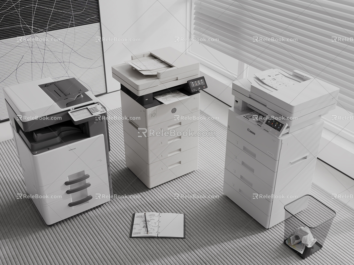 Printer Copier Scanner Office Equipment 3d model