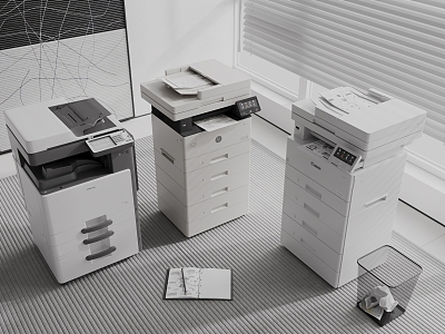 Printer Copier Scanner Office Equipment 3d model