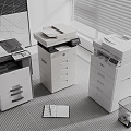 Printer Copier Scanner Office Equipment 3d model