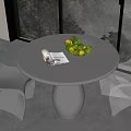 Modern Leisure Table and Chair Negotiation Table and Chair Dining Table and Chair Table and Chair Combination 3d model