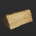 Natural Stone Wood Slab With Raw Surface Texture And Light Wooden Grain