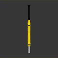 Yellow Toy Gun With Silver Barrel Black Grip And Blue Details