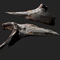Natural Weathered Stone And Wood Decor Pieces With Rough Textures And Organic Shapes