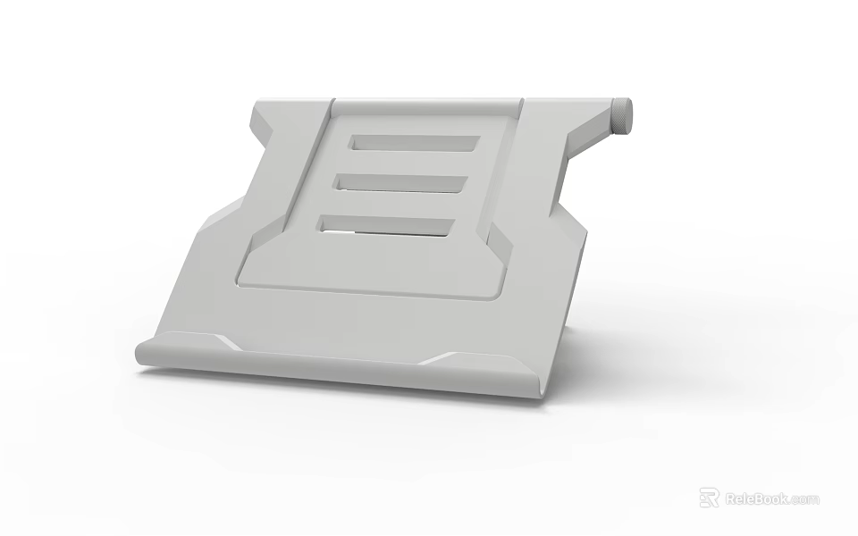 Durable Wrought Iron Panel Featuring Horizontal Slots And Smooth Structured Surface 3d model 