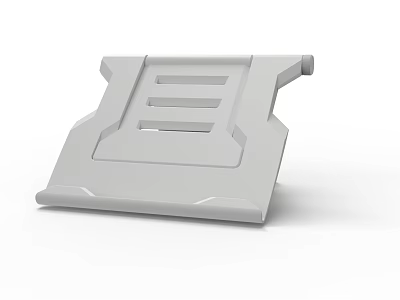 Durable Wrought Iron Panel Featuring Horizontal Slots And Smooth Structured Surface 3d model