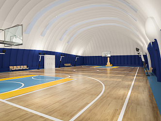 modern basketball hall 3d model