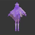 Character Outfit With Red Top Hat Bear Ears Scarf Tattered White Cloak And Orange Shoes