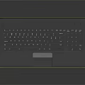 Black Laptop With Sleek Design Keyboard And Black Screen Electronic Device
