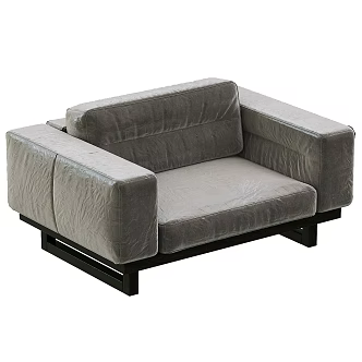 Fabric Single Sofa Fabric Single Chair Fabric Leisure Chair Fabric Backrest Chair Fabric Sofa Chair Tofu Sofa 3d model