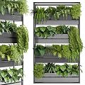 Plant Rack Shelf Storage Rack Plant Green Plant Flowers and Grasses Iron Rack 3d model