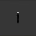 Modern Black Tactical Rifle With Scope Magazine Grip And Accessories
