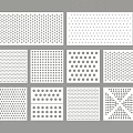 Various Perforated Metal Panels With Different Hole Patterns And Designs